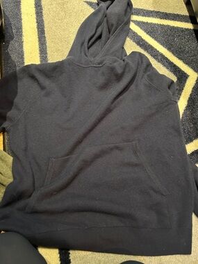 Men's Navy Hooded Pullover Sweatshirt